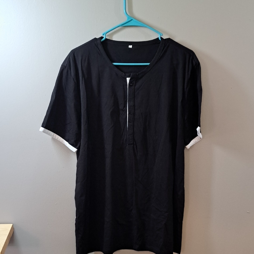 Black Button-Up Men's Shirt